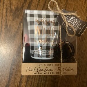 Plush Spa Socks and Foot Lotion